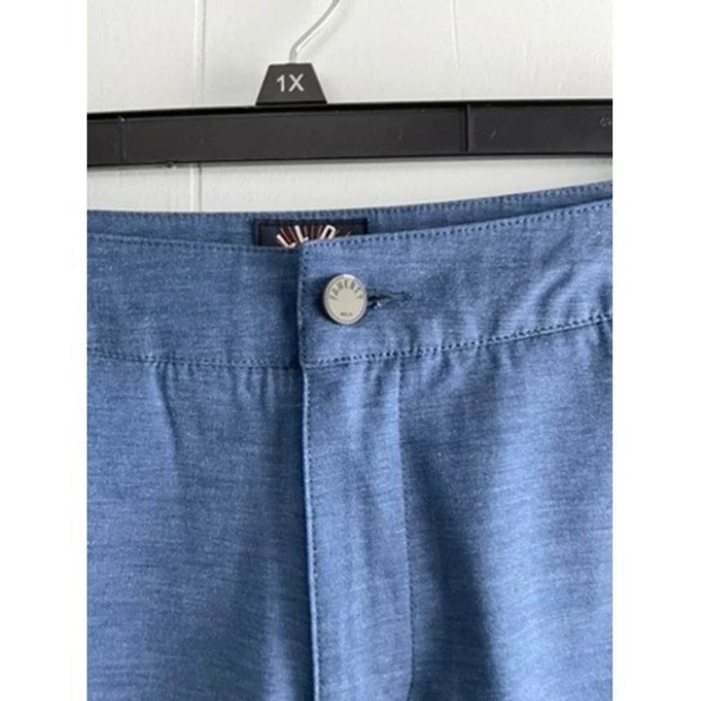 Faherty All Day Shorts Mens Blue Heathered Hybrid Board Shorts Size 31‎
